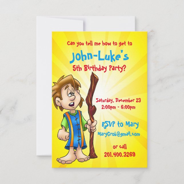 customized birthday card for boy (Front)