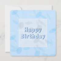 Customized Birthday Cornflower Blue Confetti Card