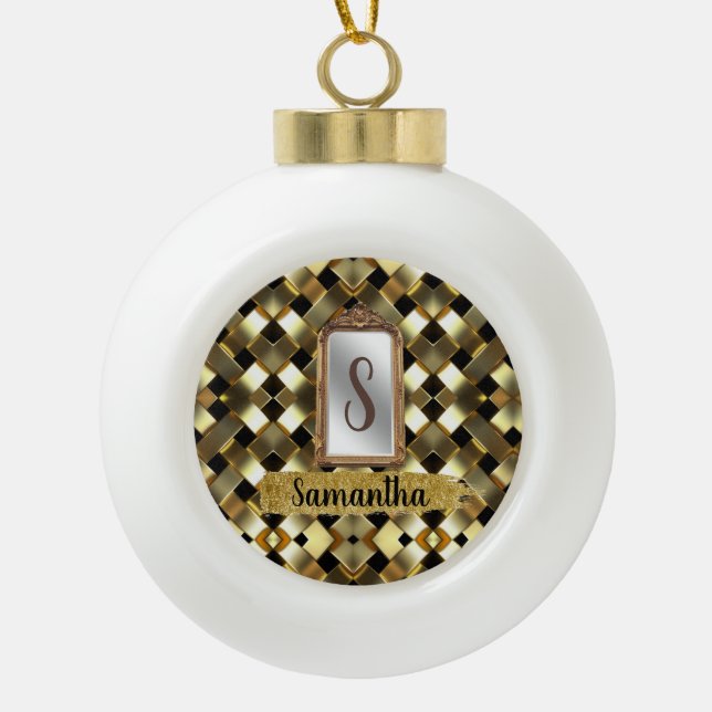 Customized Birthday Gift For Wife, Friend, Sister Ceramic Ball Christmas Ornament (Front)