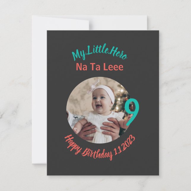 Customized Birthday name with photo (Front)