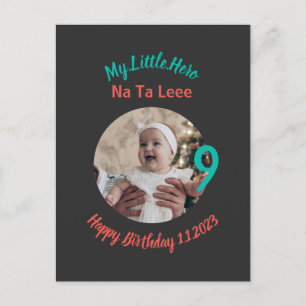 Customized Birthday name with photo Postcard