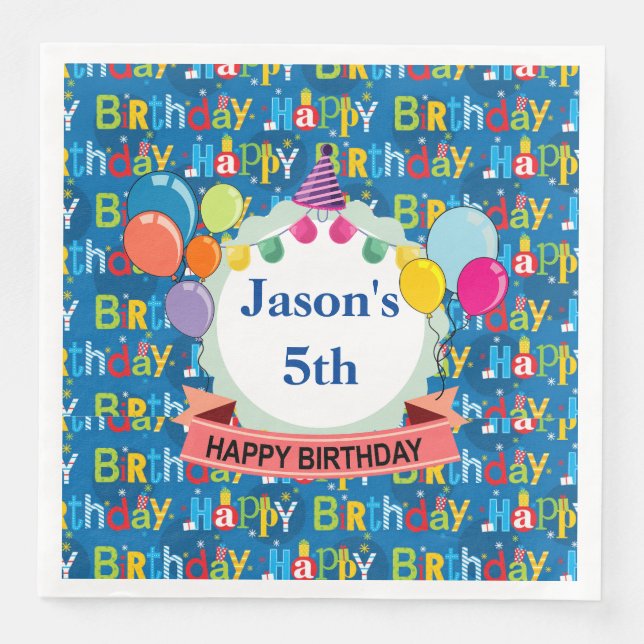 Customized Birthday Napkin (Front)