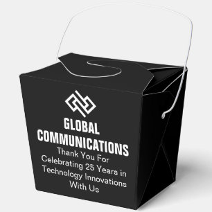 Customized Black Company Anniversary Party Fortune Favor Box