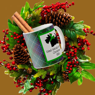 Customized Black Scottie Dog Christmas Coffee Mug