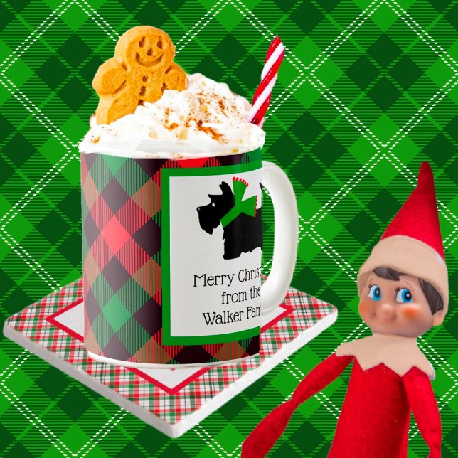 Customized Black Scottie Dog Christmas Coffee Mug (Creator Uploaded)