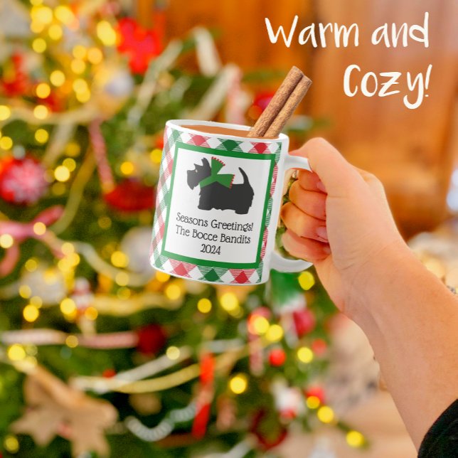 Customized Black Scottie Dog Christmas Coffee Mug (Creator Uploaded)