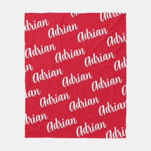 Customized Blanket for Family Names Red