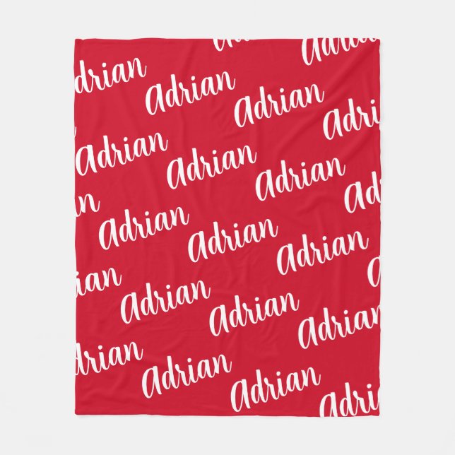 Customized Blanket for Family Names Red (Front)
