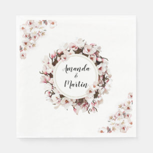Customized Blossom Art Wreath Napkin
