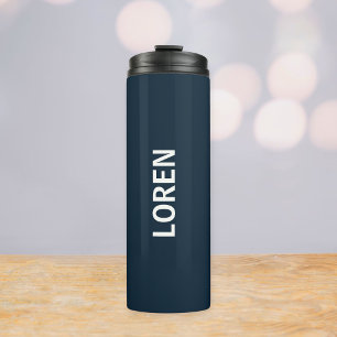 Customized blu Thermal Bottle, school gifts Tumbler