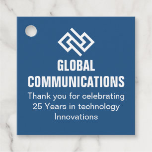 Customized Blue Company Anniversary Party Favour Tags