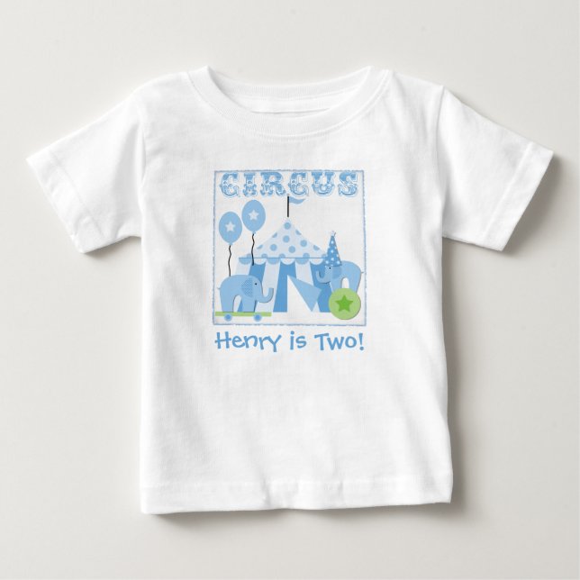 Customized Blue Step Right Up Circus Tshirt (Front)