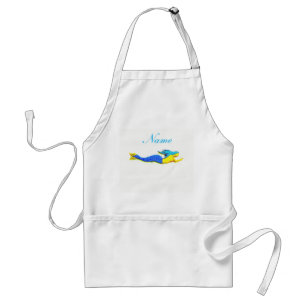 customized blue underwater mermaid standard apron