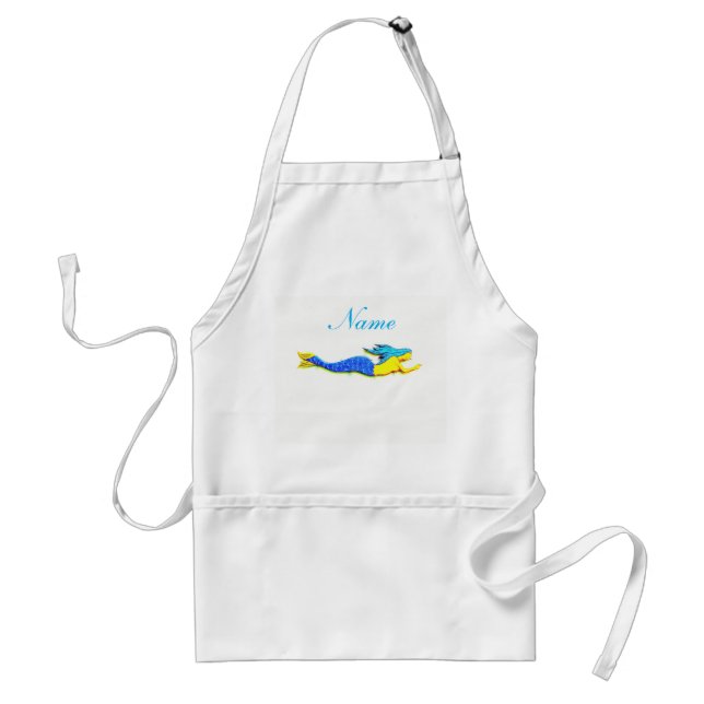 customized blue underwater mermaid standard apron (Front)
