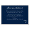 Customized Blue Wedding Accommodation Card