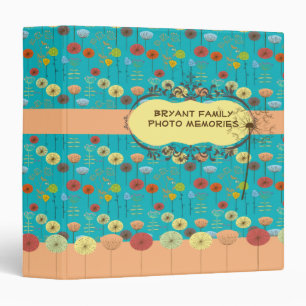 Customized Blue With Dandelions Photo Binder
