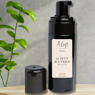 Customized Blush Business Name Sanitizer  Label
