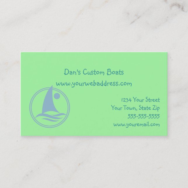 Customized Boat Business Cards (Front)