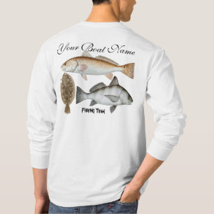 Customized Boat Name Inshore Fishing Team Shirt