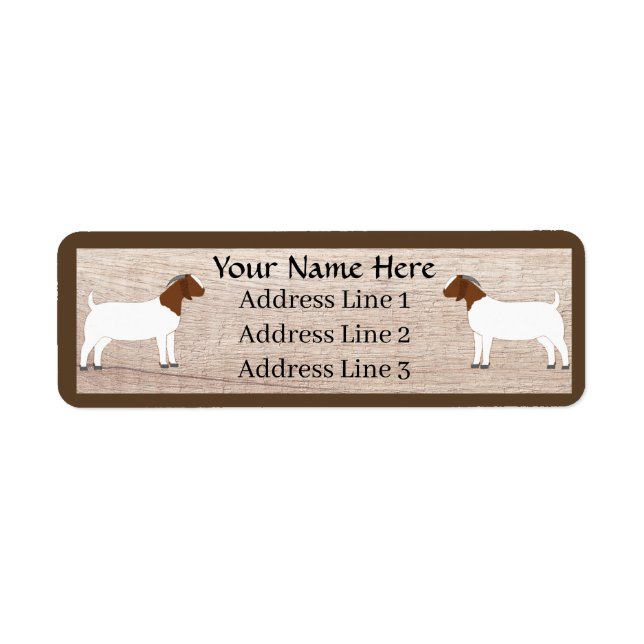 Customized Boer Goat Herd Return Address Label (Front)