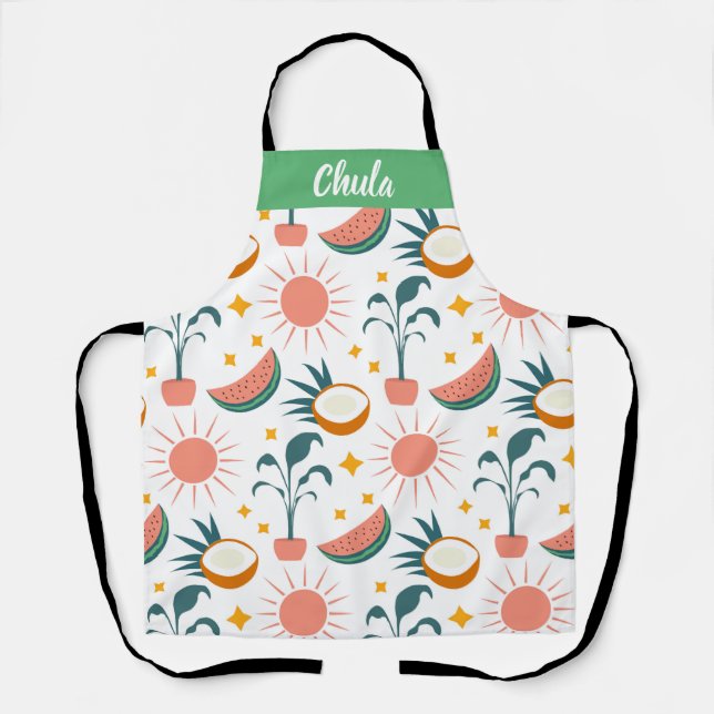 Customized Boho-Style Print All Over Apron (Front)