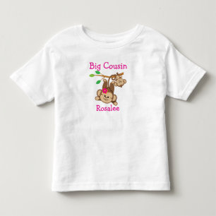 Customized Boy, Girl Monkeys Big Cousin Toddler T-shirt