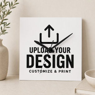 Customized Branded Personalized  Square Wall Clock