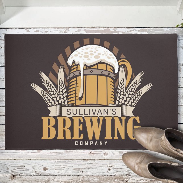 Customized Brewery Craft Beer Brewing Company Bar Doormat (Creator Uploaded)