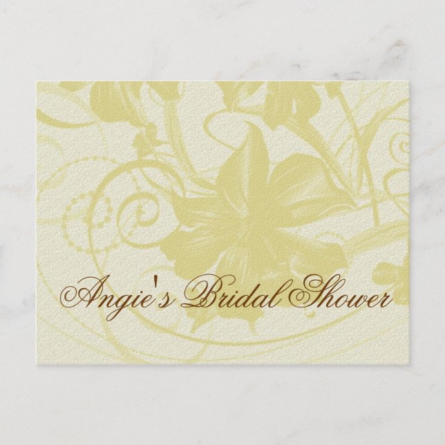 Customized bridal shower postcard invitations (Front)
