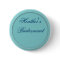Customized bridesmaid buttons in light blue