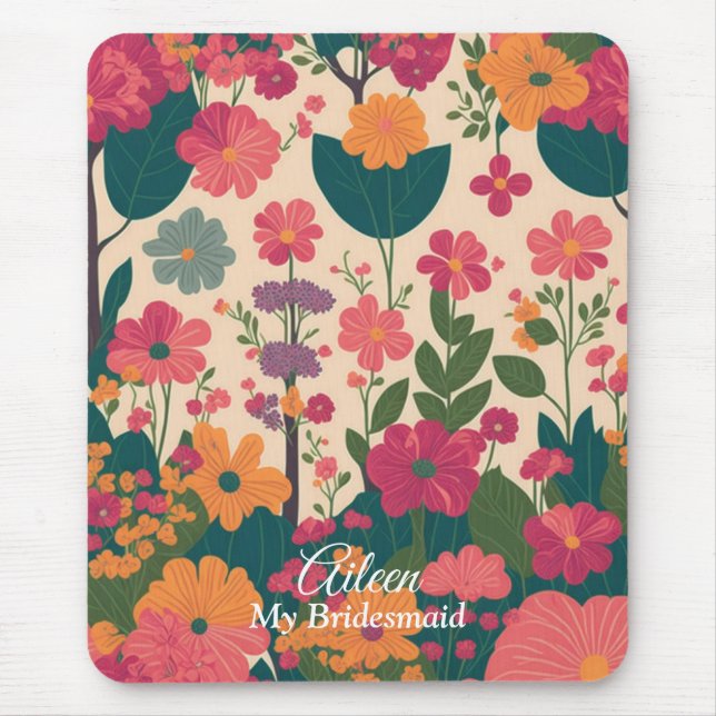 Customized Bridesmaid Gift Idea Mouse Pad (Front)