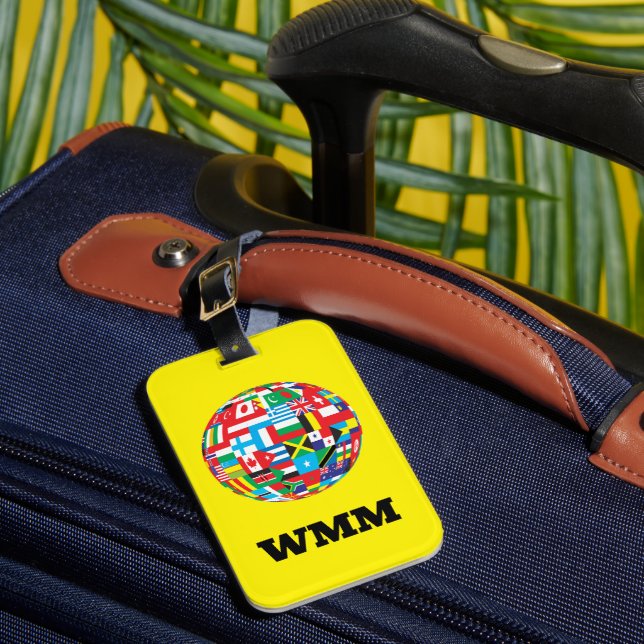 Customized Bright Yellow Luggage Tag (Front Insitu 1)