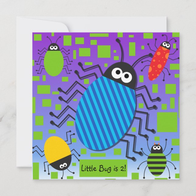 Customized Buggy Birthday Invitation (Front)