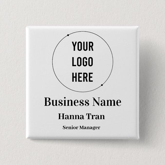 Customized Business 2 Inch Square Button (Front)