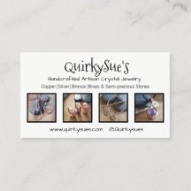 Customized Business card with 4 product photos
