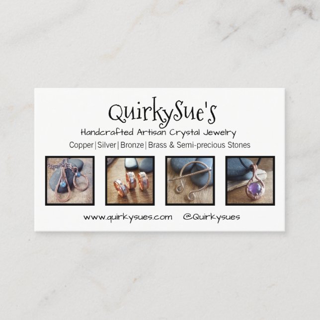 Customized Business card with 4 product photos (Front)