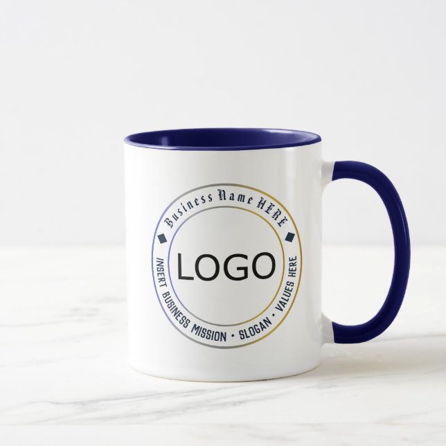 Customized Business Corporate Logo, Name, Mission Mug (Right)