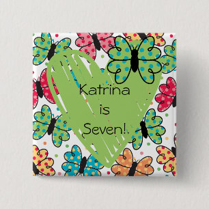 Customized Butterflies Button