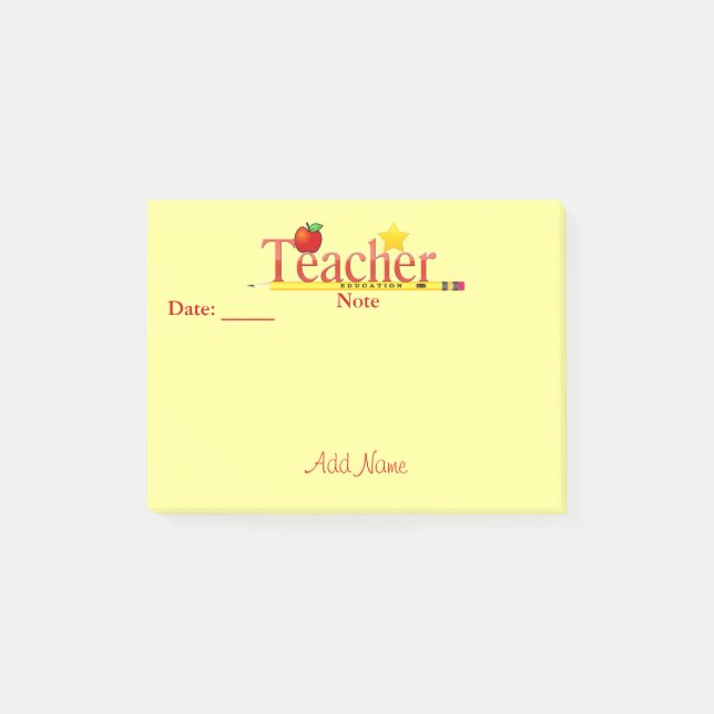 Customized By YOU Teacher Post-it® Notes (Front)