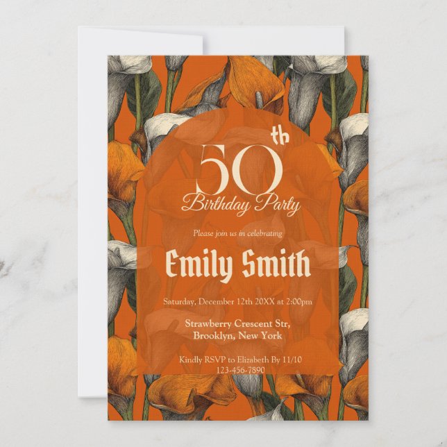 Customized Call Lilies Fantasy Kids’ Birthday Invitation (Front)
