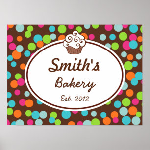 Customized Candy Sprinkles Bakery Sign Art Print