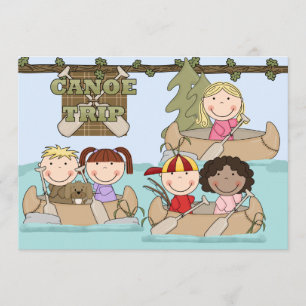Customized Canoe Trip Birthday Invitation