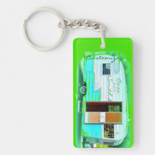 Customized caravan camper casa keychain