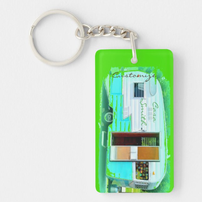 Customized caravan camper casa keychain (Front)