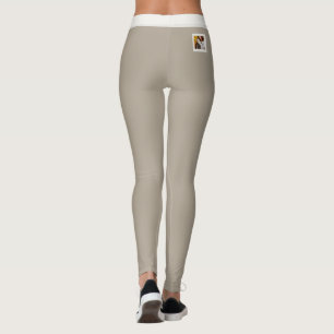 Customized Cat Lover Pet Mom Warm Taupe Neutral Leggings