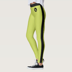 Customized Cat Lover Pet Mom Yellow Green Black Leggings