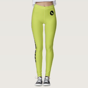 Customized Cat Lover Pet Mom Yellow Green Black Leggings