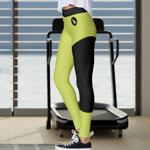 Customized Cat Lover Pet Mom Yellow Green Black Leggings