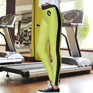 Customized Cat Lover Pet Mom Yellow Green Black Leggings