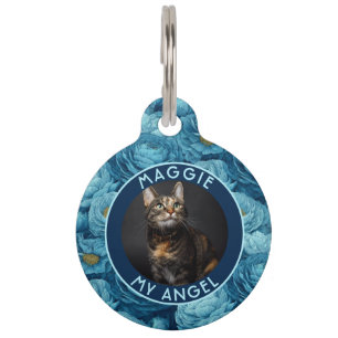 Customized Cat Mom Gift Ranunculus Pet Tag